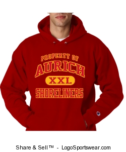 Red Aurich Shoreliners property hoodie Design Zoom